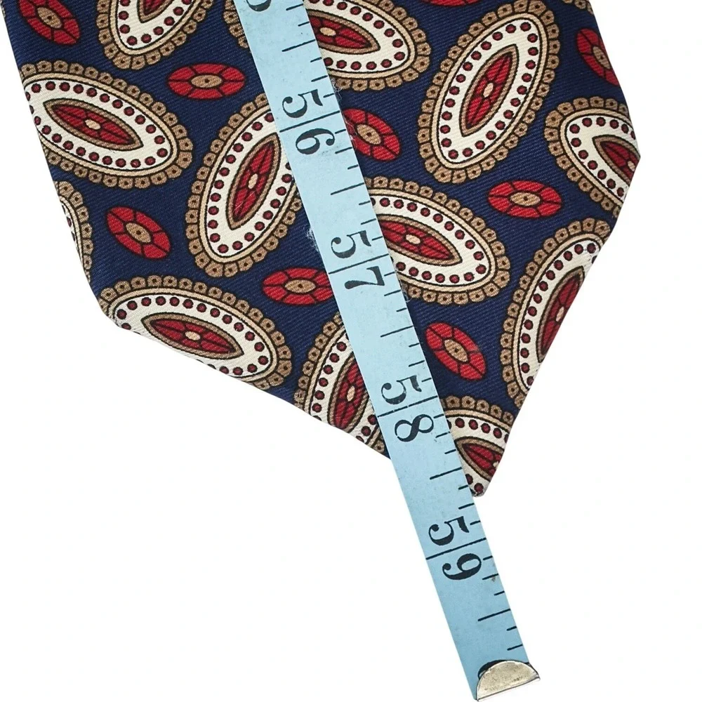 JOS. A.‎ BANK Executive Collection Silk Necktie Designer Navy Ovals Handmade